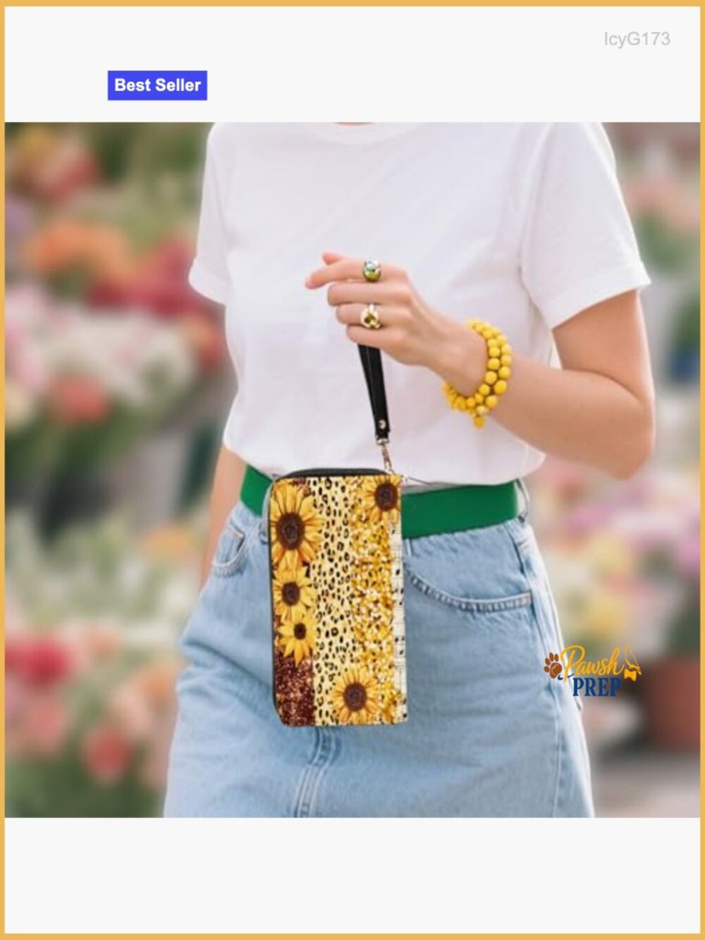 Leopard Print Wallet with Wristlet, Card Slots & Phone Holder - Picture 2 of 7
